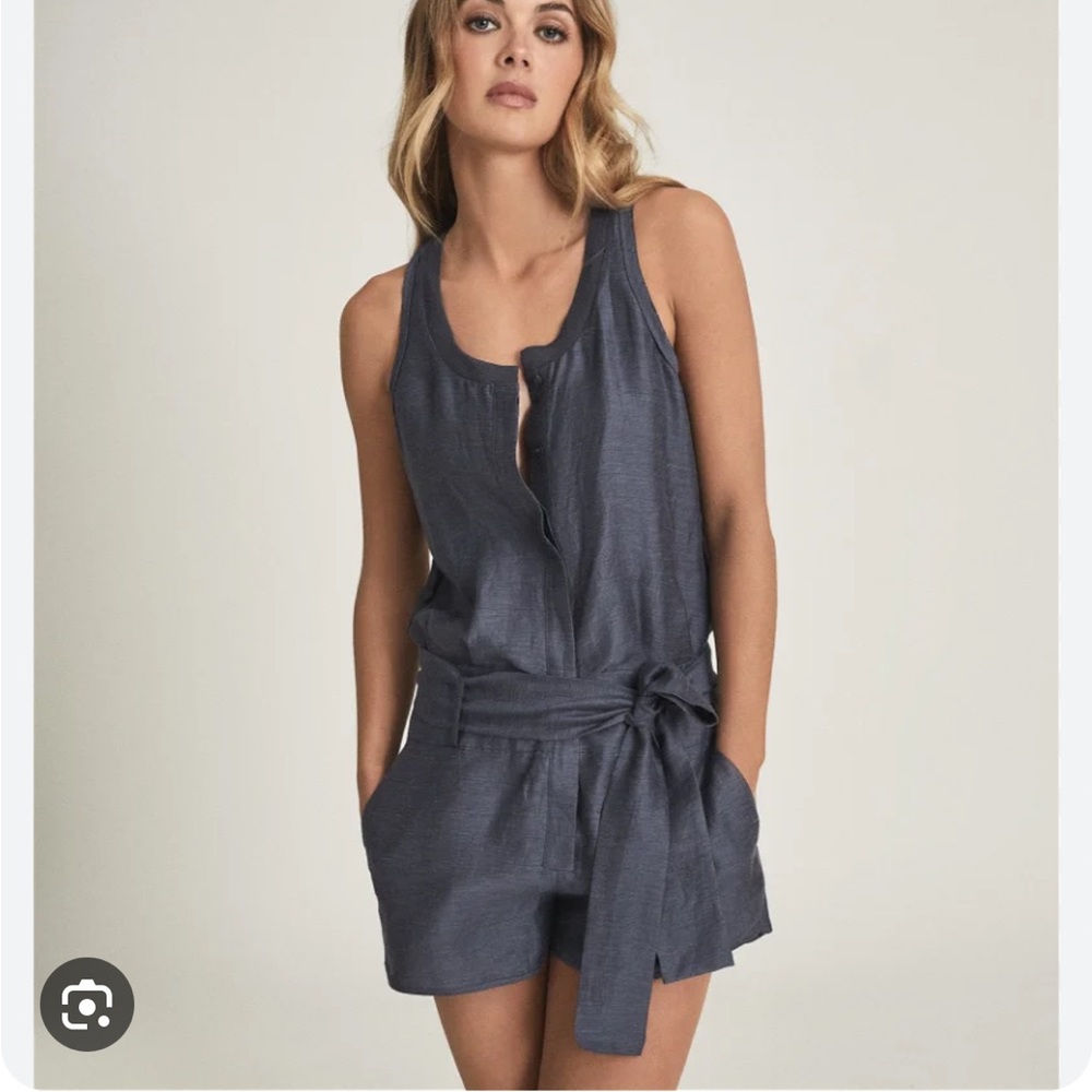 Reiss Murphy playsuit in a beautiful steel blue color.